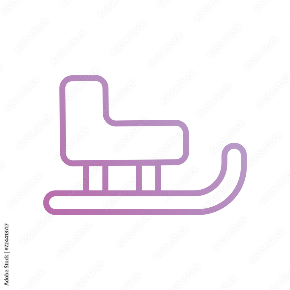 sled icon with white background vector stock illustration sled icon with white background vector stock illustration