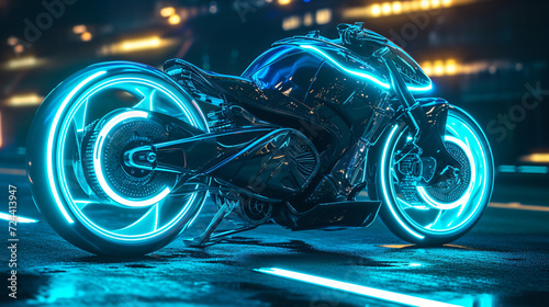 Futuristic motorcycle