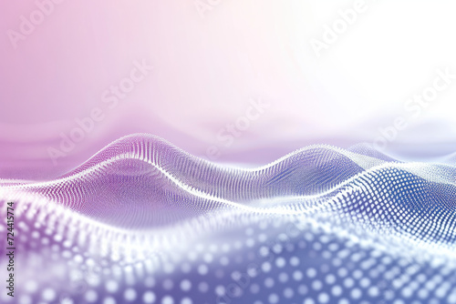 white purple pastel background, digital waves colored dots