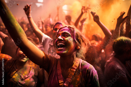 people enjoying Holi hai festival