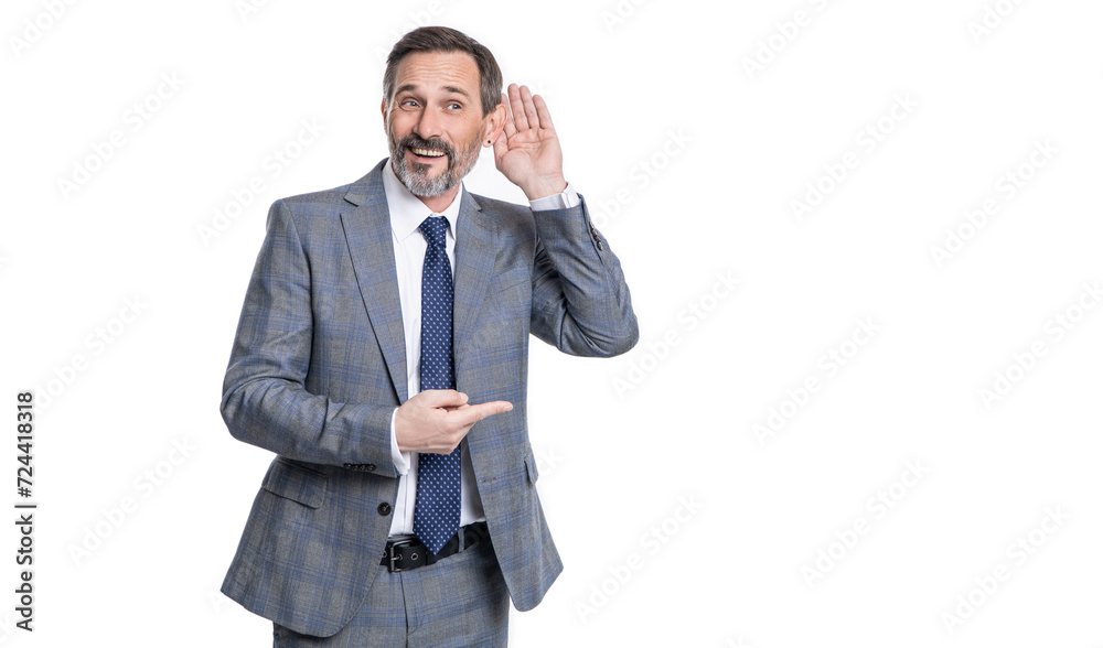 Businessman man in suit. Businessman isolated on white. Boss or employee. Confident business executive. Professional successful CEO. Leadership. Ambitious business expert. Point finger Businessman man in suit. Businessman isolated on white. Boss or employee. Confident business executive. Professional successful CEO. Leadership. Ambitious business expert. Point finger