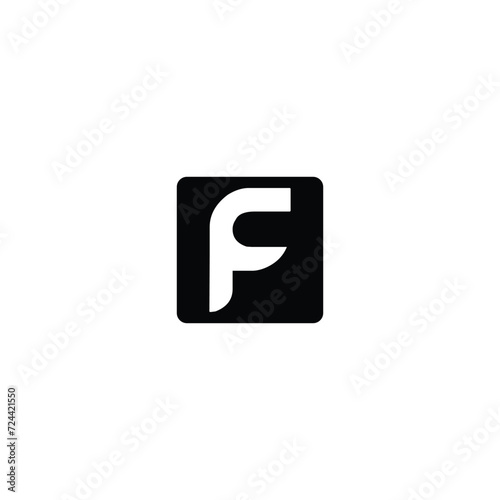 illustration vector graphic design. minimalist letter F logo. Letter F Logotype Icon Design Template.