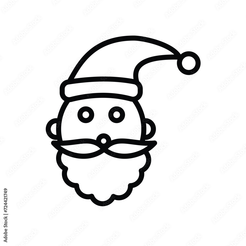 santa claus icon with white background vector stock illustration santa claus icon with white background vector stock illustration