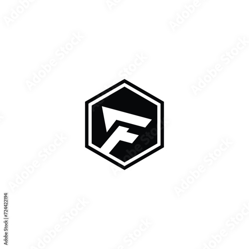 illustration vector graphic design. minimalist letter F logo. Letter F Logotype Icon Design Template.