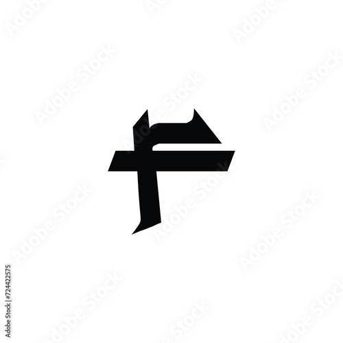 illustration vector graphic design. minimalist letter F logo. Letter F Logotype Icon Design Template.