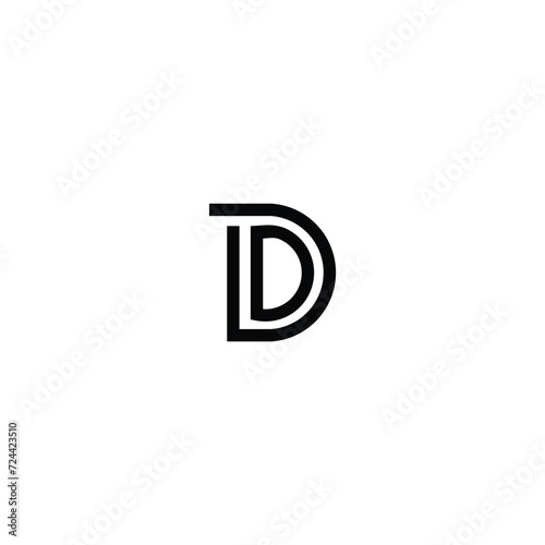Modern Initials TD Logo, suitable for business with DT or TD initials. Alphabet letter icon logo TD