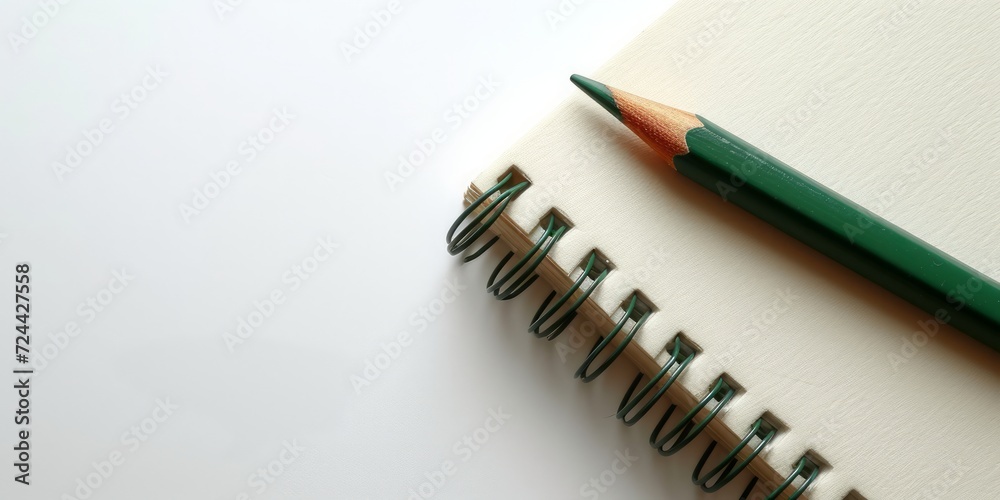 Creative Space in Nature: A Blank Notebook with Pencil Surrounded by Lush Greenery, Inviting Inspiration and Tranquility, Generative AI Creative Space in Nature: A Blank Notebook with Pencil Surrounded by Lush Greenery, Inviting Inspiration and Tranquility, Generative AI