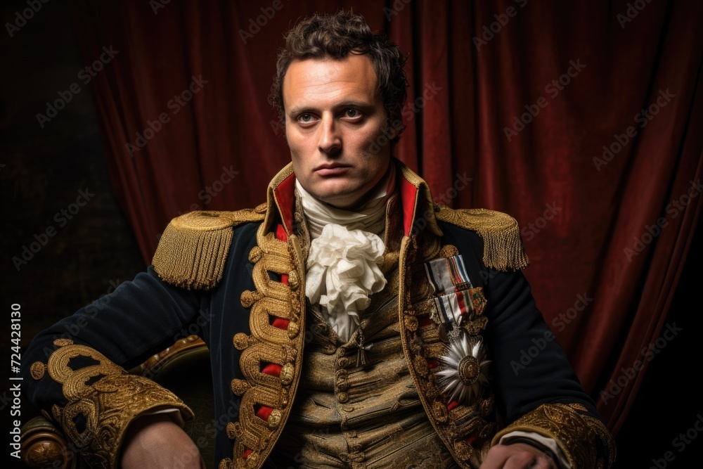 Napoleon Bonaparte: the charismatic military strategist and emperor. 