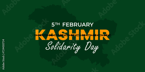 Kashmir Solidarity Day. 5th February. Concept of freedom and struggle. vector illustration design. photo