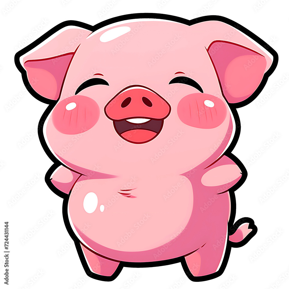 cute happy pig clipart illustration with transparent background cute happy pig clipart illustration with transparent background
