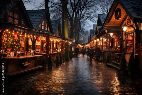 Christmas market in the old town of Gdansk  Poland.