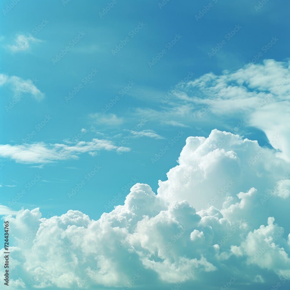 Obraz premium Beautiful Clouds Flutter in Blue Sky