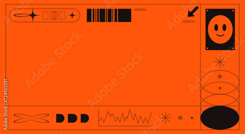 Orange Brutalist Sticker