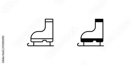 roller skates icon with white background vector stock illustration