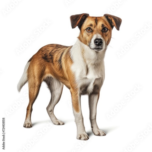 A dog in full view  distinct and vivid against a white backdrop  Ai Generated