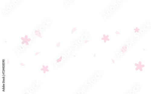 春に舞う桜の花びらイラスト