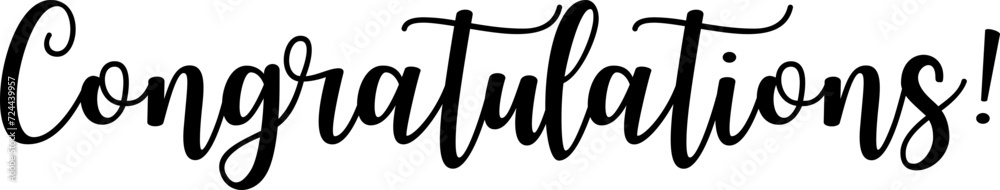 Congratulations handwritten lettering, typography, calligraphy Congratulations handwritten lettering, typography, calligraphy