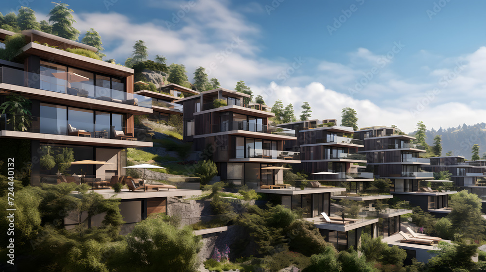 Luxury Mountainview Townhouses: A Serene Haven on the Slopes