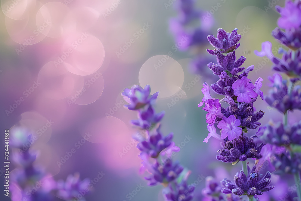 Close up lavender purple flowers on a blurred background Close up lavender purple flowers on a blurred background