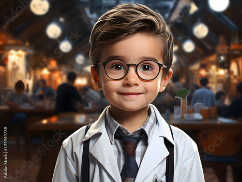 Little Doctor Illustration in Uniform