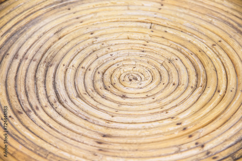 Weaving rattan mat texture abstract spiral seamless patterns light brown background