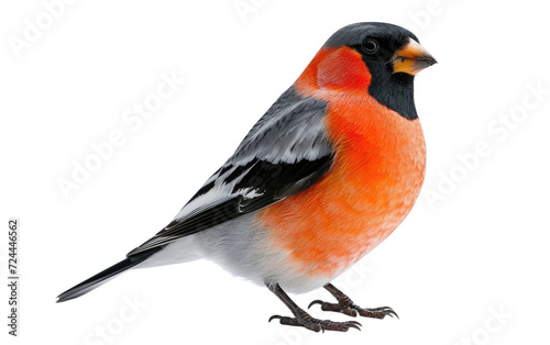 Exploring the Vibrant World of Bullfinches Isolated on Transparent Background.