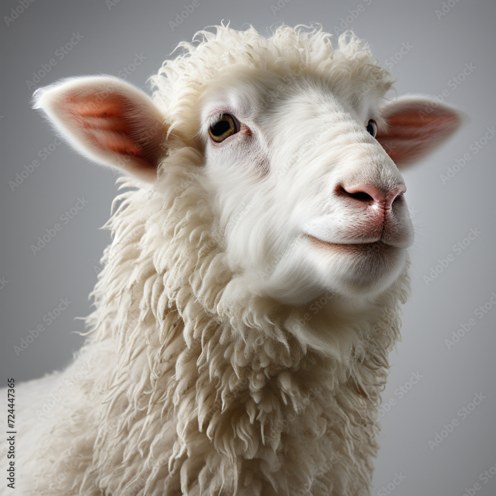 A ram on a white background