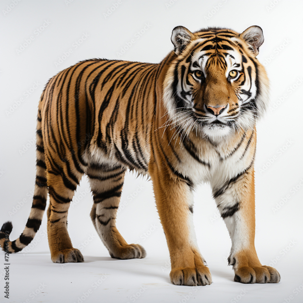 Tiger on a white background
