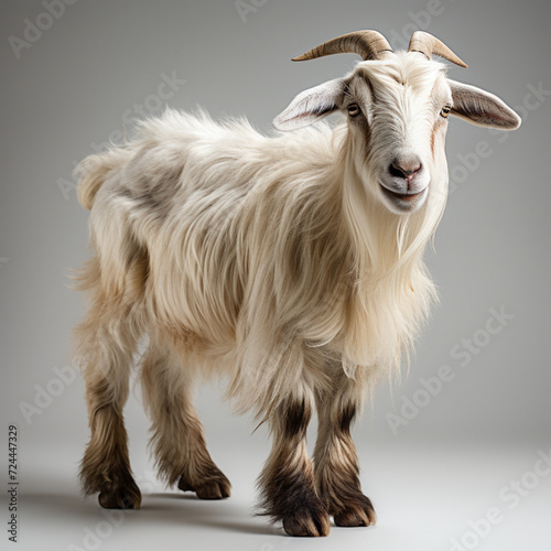 Goat on a white background