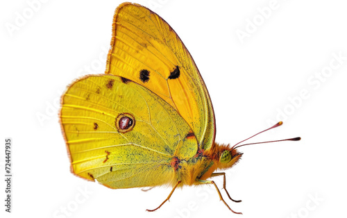 Colias Croceus Butterflies in Summer's Embrace Isolated on Transparent Background. photo