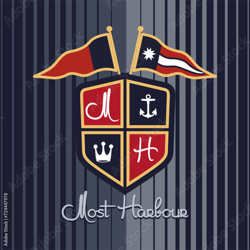 Nautica badge for embroidery etc.