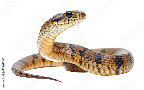 The Egyptian Cobra's Lethal Beauty Captured Isolated on Transparent Background. © Umer Ejaz