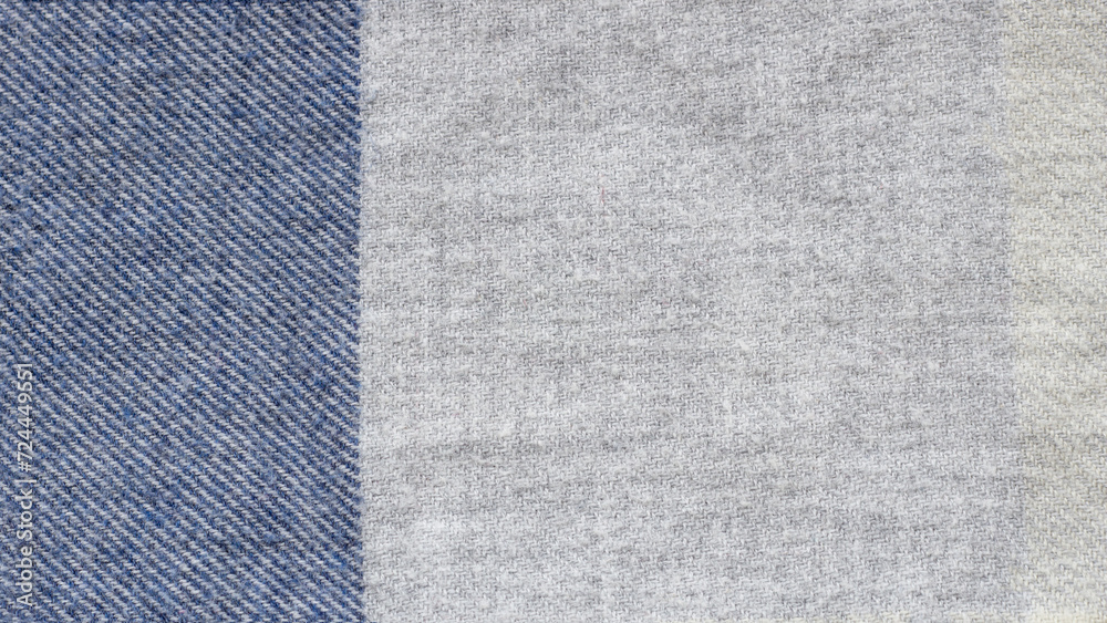 Fototapeta premium Blue cotton fabric background with empty space, soft fabric background with copy space