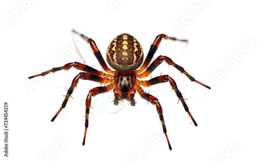 Orb Weaver Silk Spider on Transparent Background