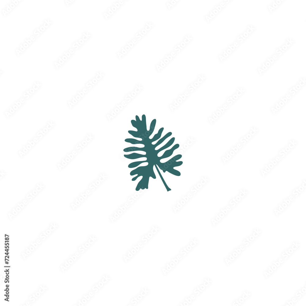 vector leaf element in green color vector