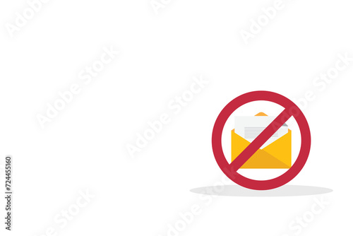 Spamming mailbox icon. Email hacking and spam warning symbol. EPS10 Vector Illustration.	