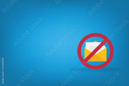 Spamming mailbox icon. Email hacking and spam warning symbol. EPS10 Vector Illustration.	