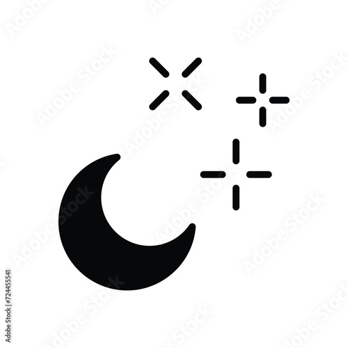 New Year night icon with white background vector stock illustration