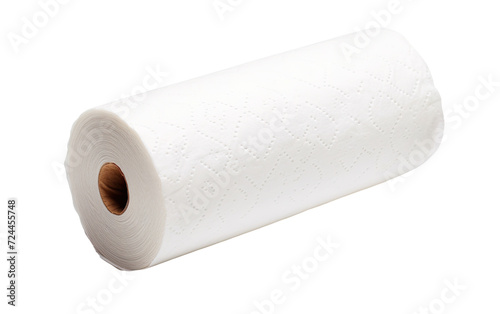 Absorbent Paper Towels Roll on Transparent Background