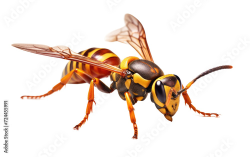Fascinating Paper Wasp Insect on Transparent Background
