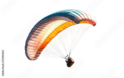 Soaring Skyward with Paraglider on Transparent Background