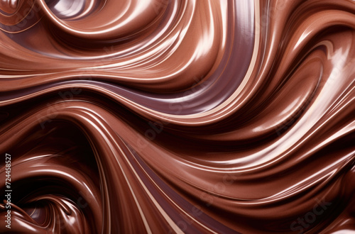 Chocolate. Melted chocolate top view. Confectionery concept