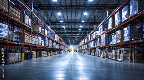 scenes of warehouse operations and shipping processes