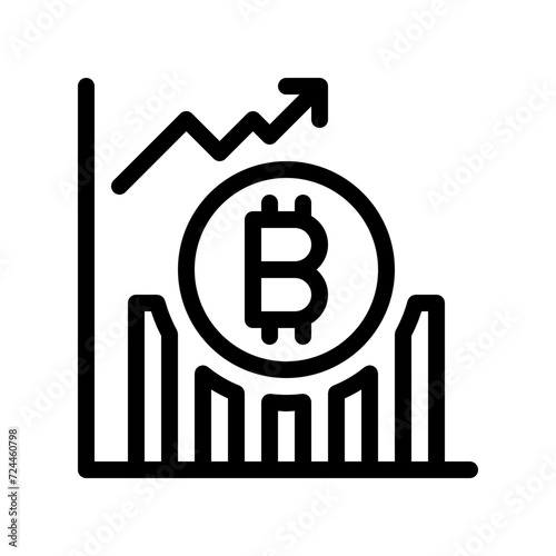 bitcoin line icon
