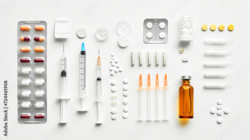 Neat arrangement of pharmaceutical essentials
