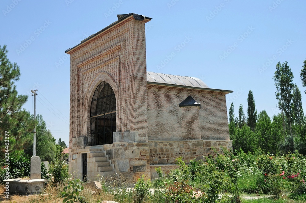 Emir Yavtas Tomb is located in the district of Konya Akşehir. The tomb was built in 1256 during the Anatolian Seljuk period.
