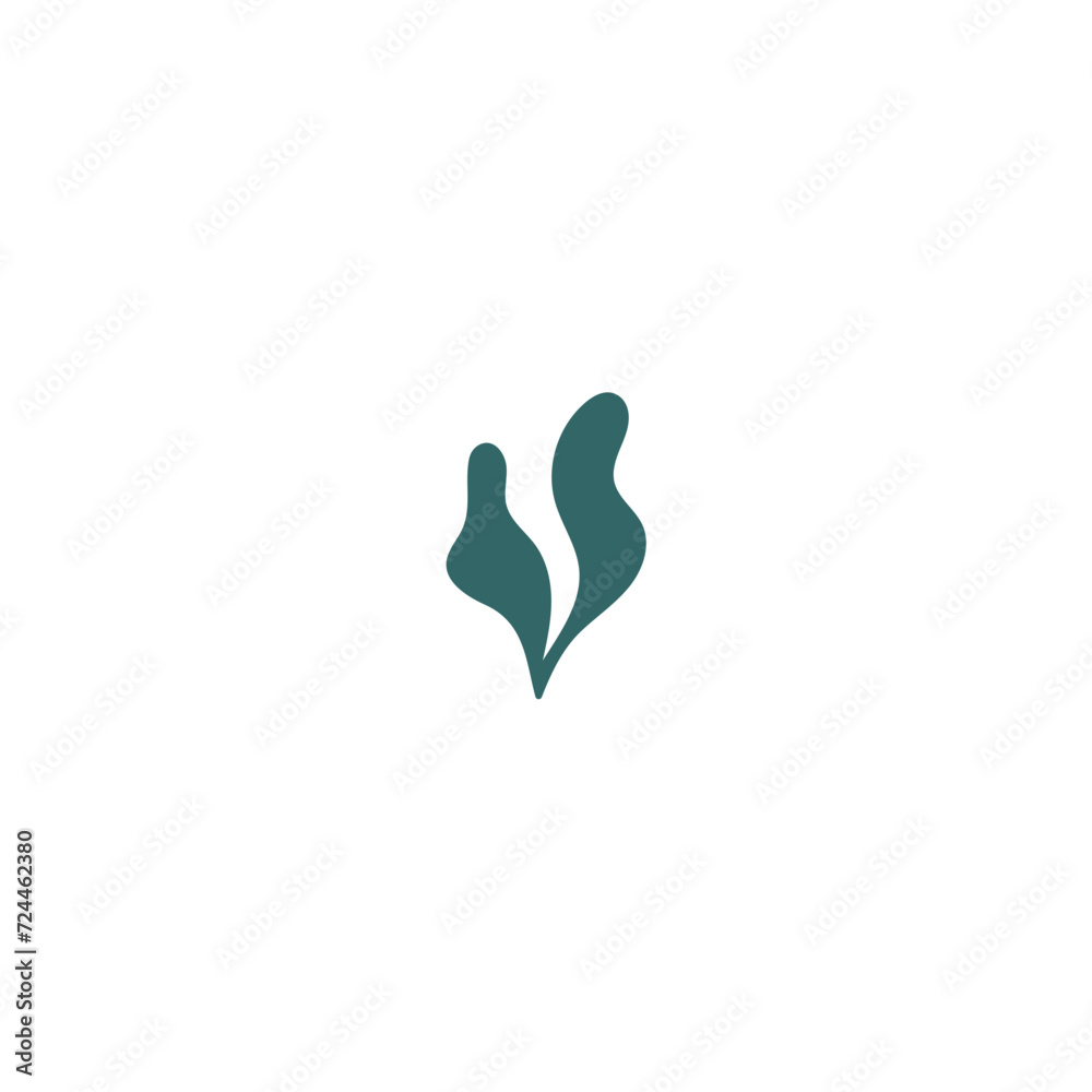 Obraz premium vector leaf element in green simple leaf