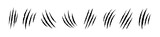 animal Claw scratches mark set. Cat tiger scratches signs 