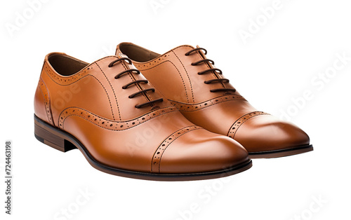 Brown Oxford Shoes On Transparent Background