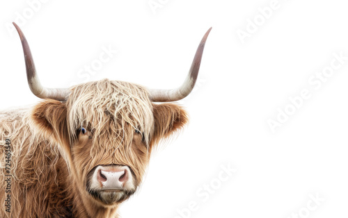 Highland Cows and Scottish Landscapes Isolated on Transparent Background.